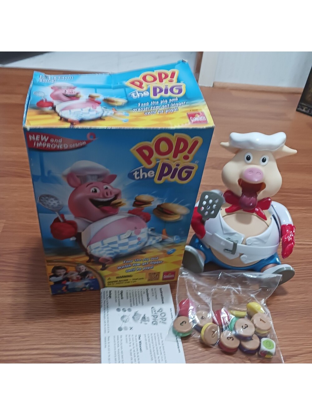 Pop! The  Pig Toy Game  and Accessories Feed the Pig Watch  him get  Bigger